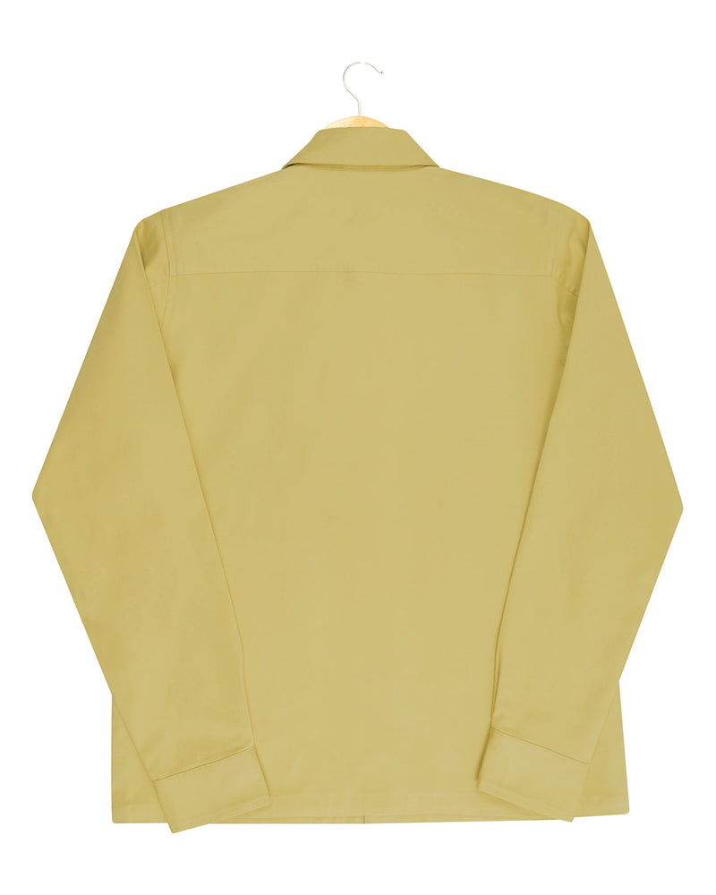 Weiche Twill-Jacke in sanftem Senf