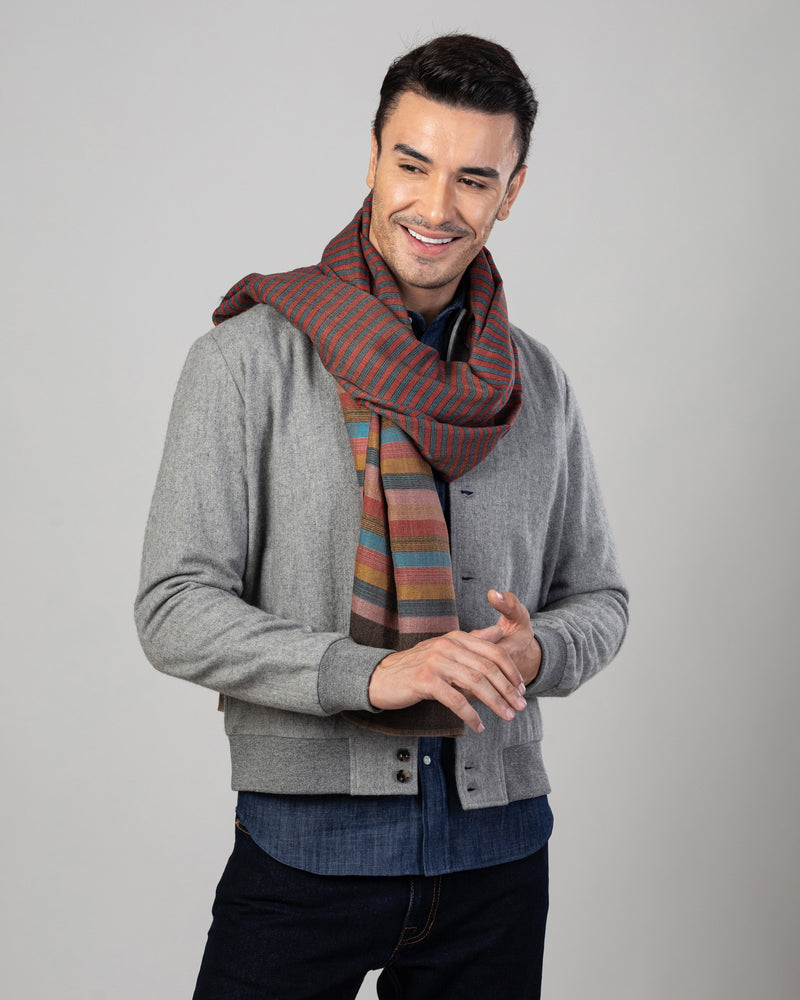 Graue Hemdjacke aus Wollflanell