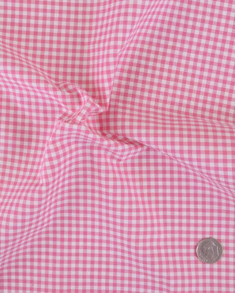Rosa-weißes Mini-Gingham-Karohemd