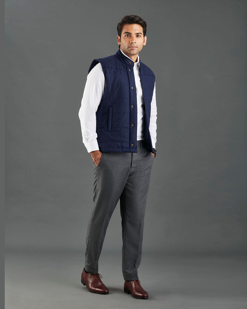 VBC Navy Flanell Steppweste / Weste
