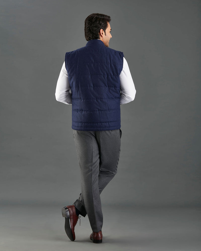 VBC Navy Flanell Steppweste / Weste