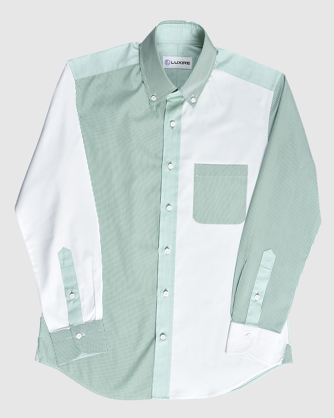 Green White Cotton Fun Shirt