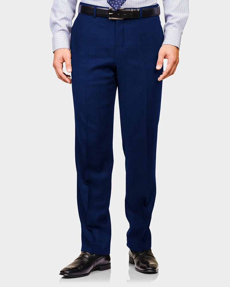 Drago: Super 160s Königsblauer Prince-of-Wales-Karo-Anzug