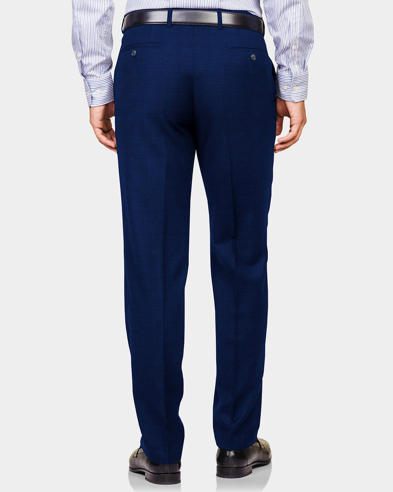 Drago: Super 160s Königsblauer Prince-of-Wales-Karo-Anzug