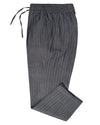 Marineblaue Denim-Herringbone-Hose mit Kordelzug