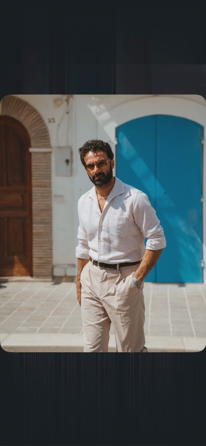 Weiches, gewaschenes pastellrosa Hemd mit einteiligem Kragen und Knopfleiste