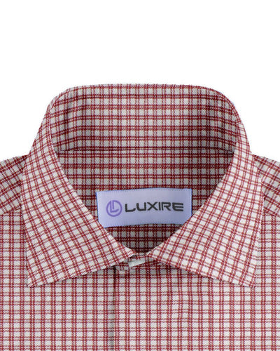 Chemise du vendredi : carreaux rouges à double épingle