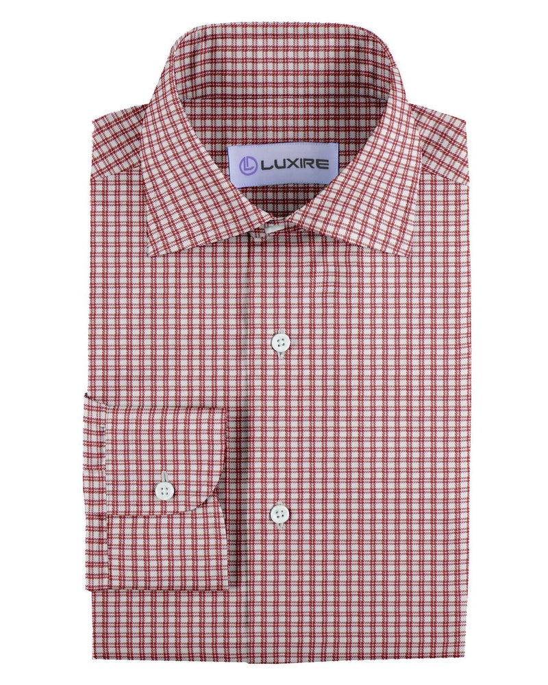 Chemise du vendredi : carreaux rouges à double épingle