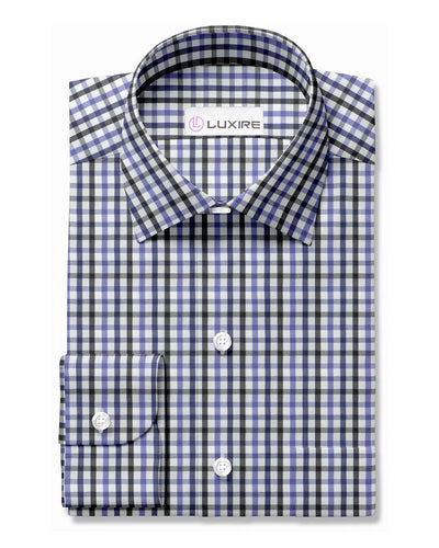 Chemise du vendredi : Tattersall violet, bleu et noir