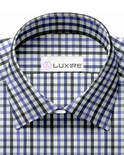 Chemise du vendredi : Tattersall violet, bleu et noir