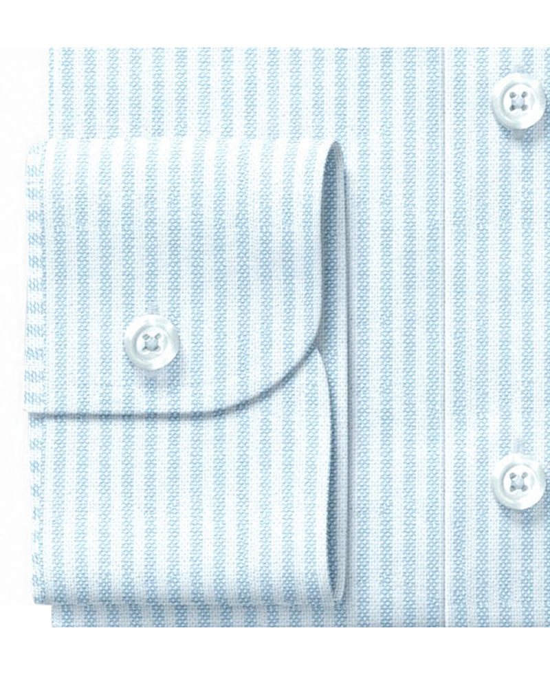 Hellblaues Kleid Streifen Oxford