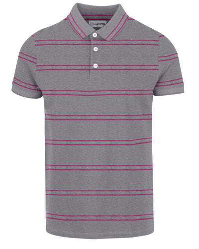 Graues fuchsiafarbenes Streifen-T-Shirt