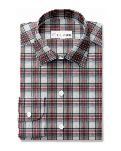 Mehrfarbig kariertes Polo-T-Shirt