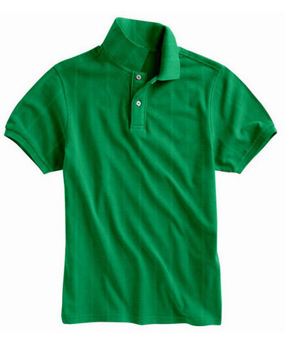 T-shirt vert à rayures ton sur ton