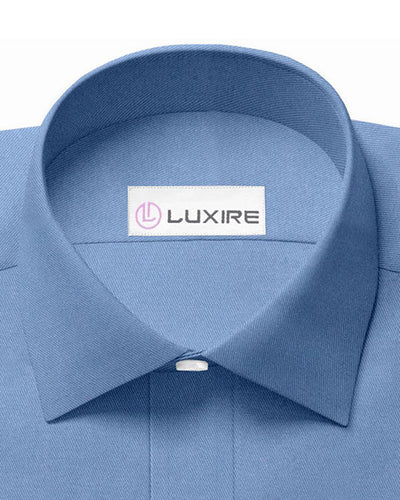 Chemise d'affaires bleue : douce, épaisse et infroissable