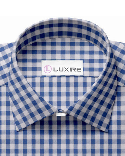 Blau-weiße Gingham-Karos