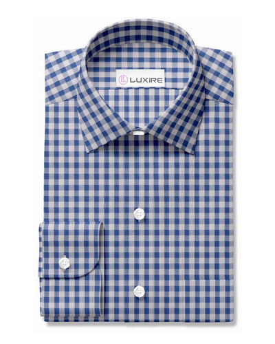 Blau-weiße Gingham-Karos