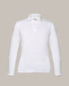 EZS Aria White Long Sleeve Polo