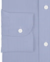 Robe bleu ciel à rayures en seersucker