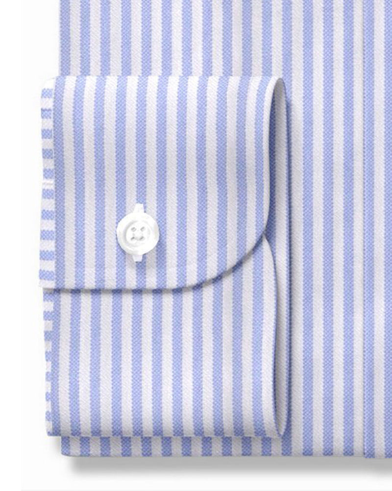 Grapemist Blue University Stripes Oxford