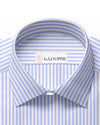Grapemist Blue University Stripes Oxford