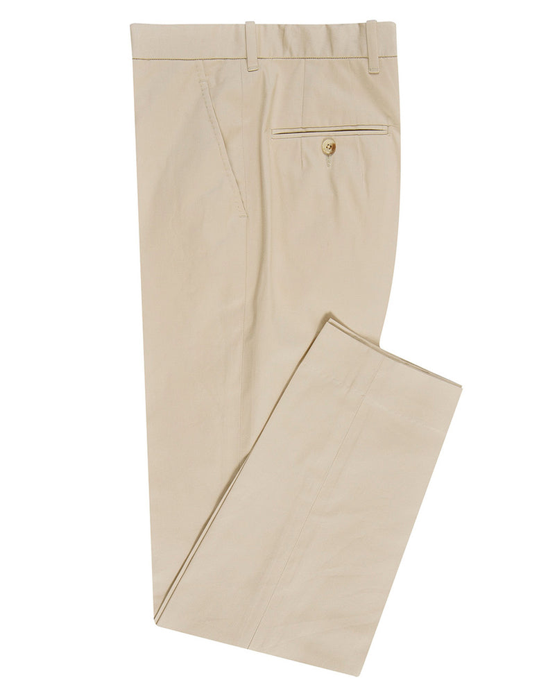 Pantalon habillé en coton kaki clair