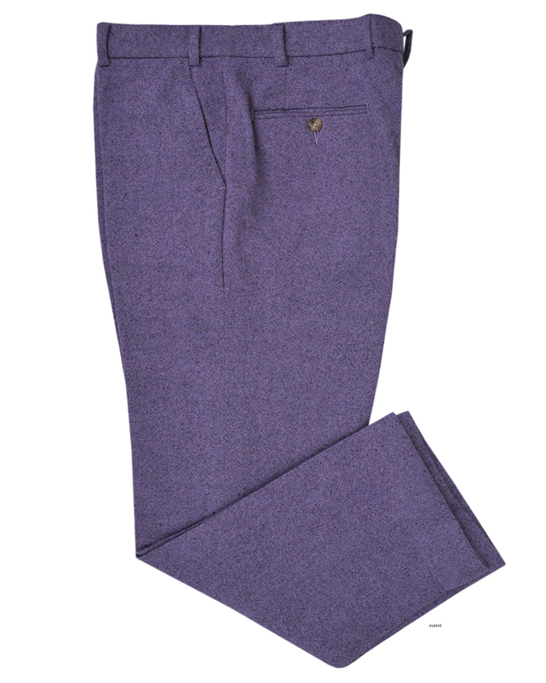 Holland & Sherry Tweed Wool Multicolor Purple With Light Purple With Red Point Tweed