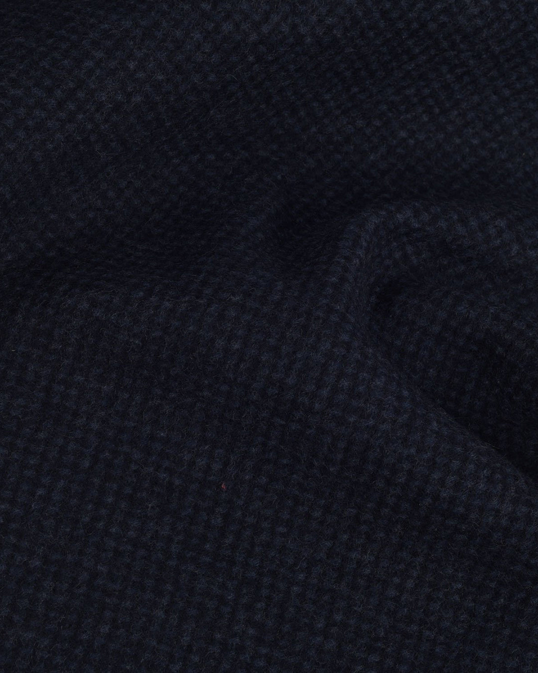 Dark Navy Textured Wool Topcoat