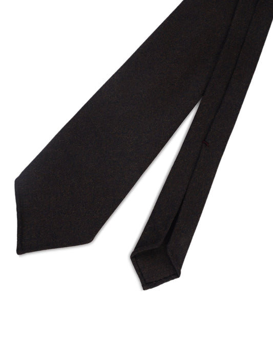 Dark Chocolate Brown Flannel Tie