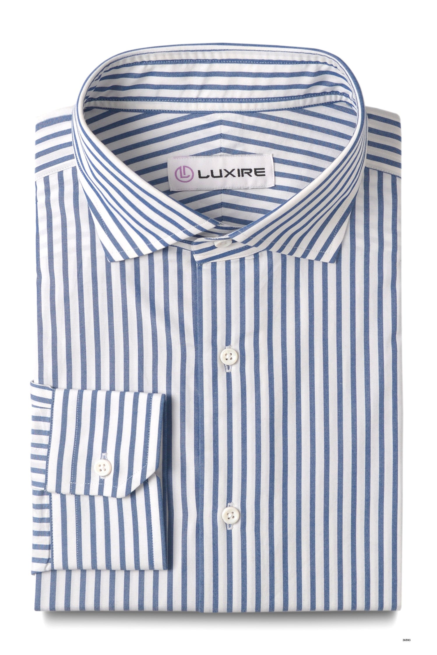 Friday Shirt: Blue Pencil Stripes On White (228922789)