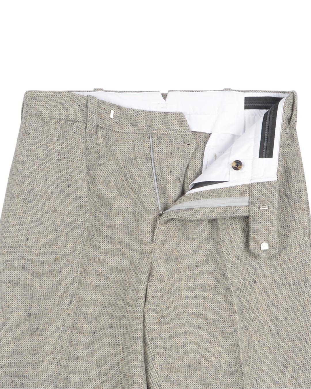 Molloy Plain Donegal Tweed Pants - Grey Opal