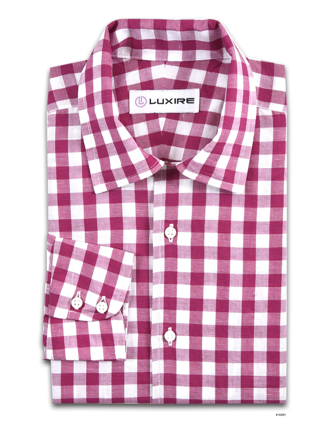 Cotton Linen - Pink White Gingham