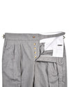 Pantalon Gurkha en Vitale Barberis Canonico - Flanelle Gris Clair