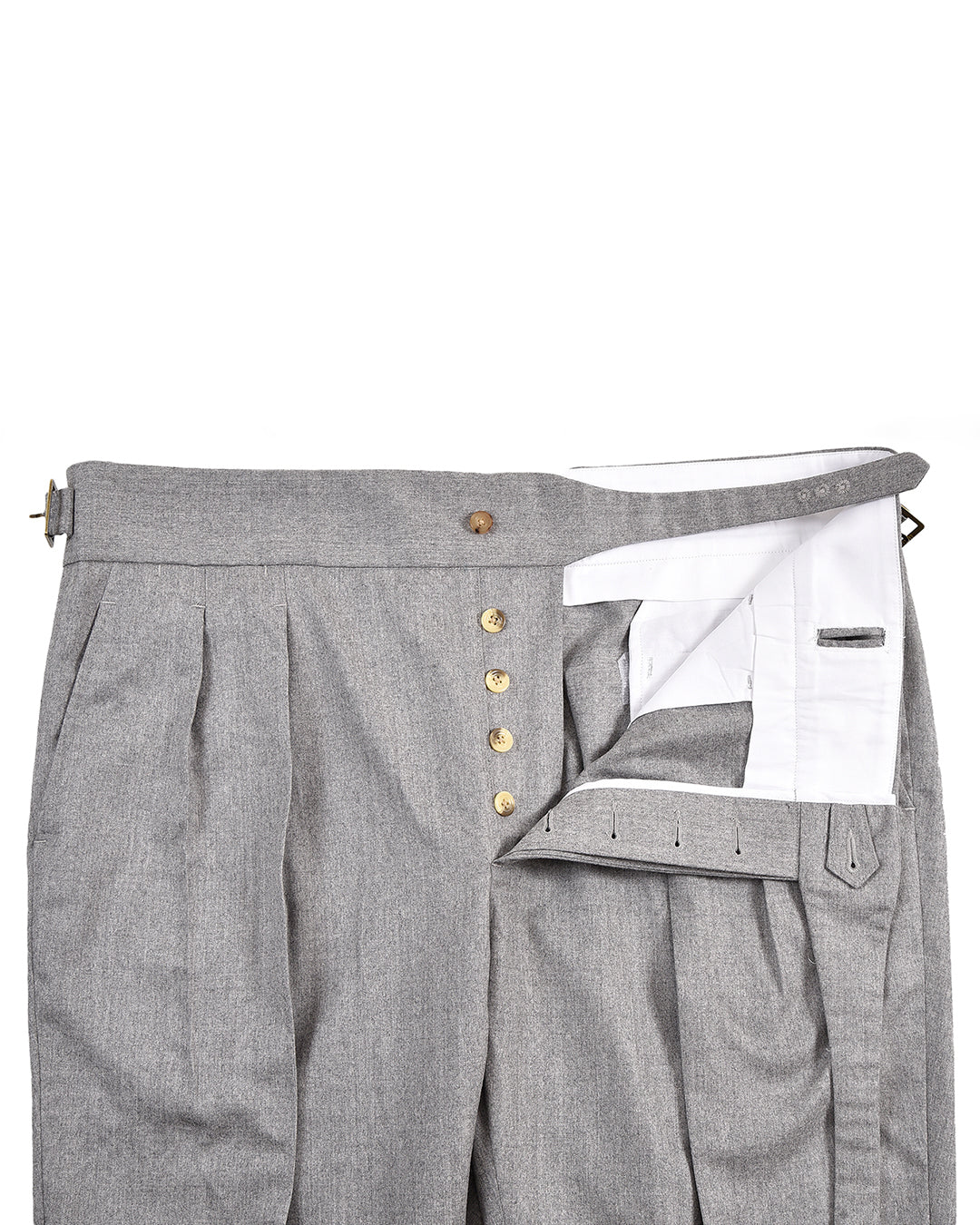 Gurkha Pant in Vitale Barberis Canonico - Flannels  Light Grey