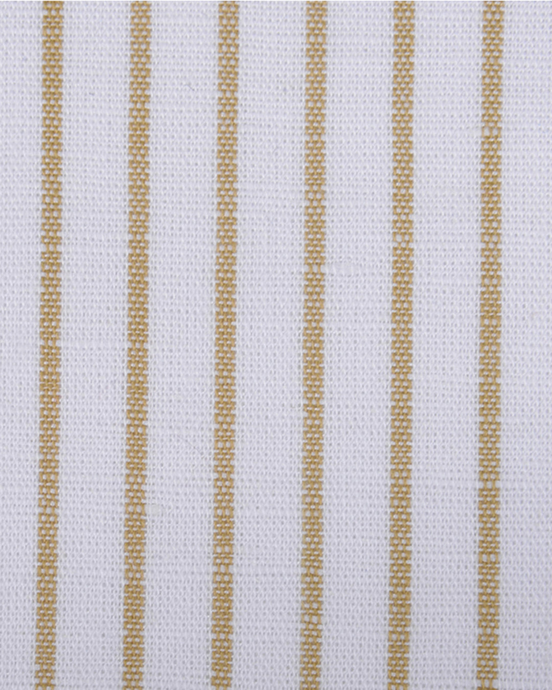 Cotton Linen: Ecru Stripes On white