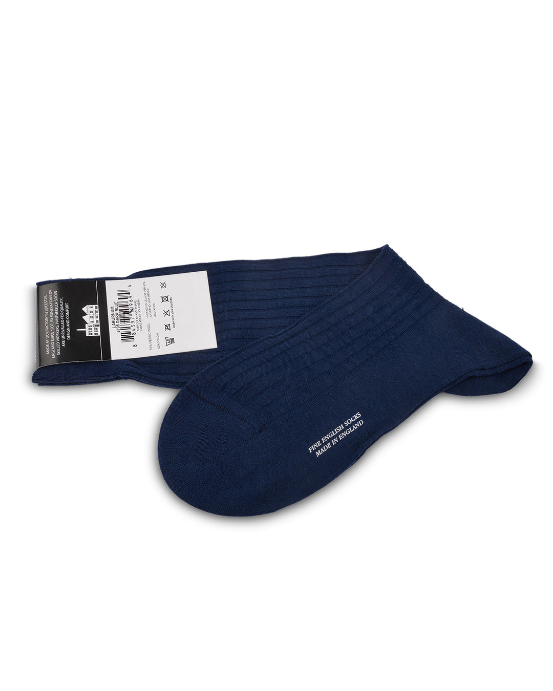 Pantherella LABURNUM Merino  Rib - DARK BLUE