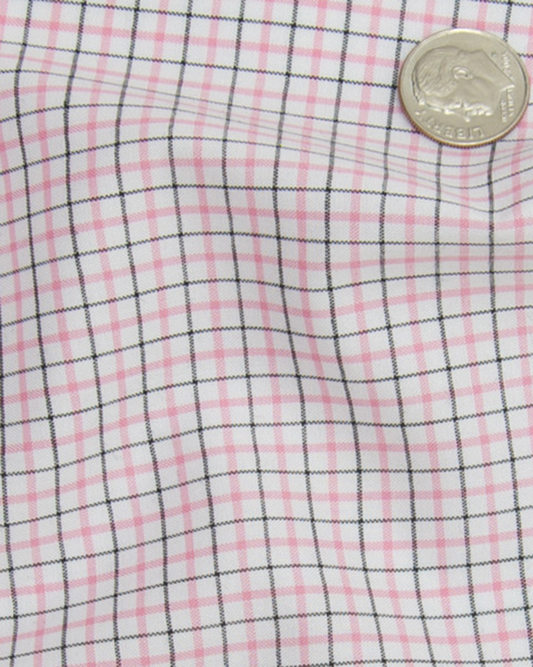 Pink Black Tattersall Checks on White