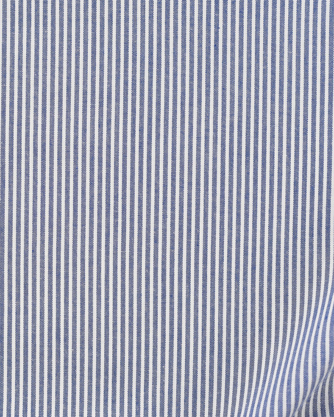Navy Blue University Stripe Oxford Shirt