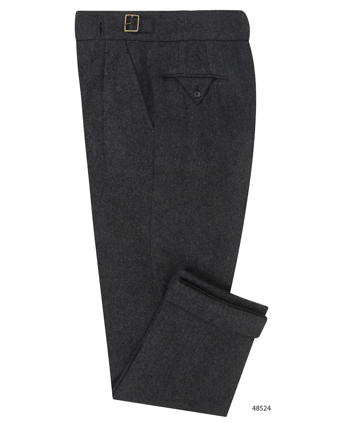 Gurkha Pant in Charcoal Grey 100% Wool Flannel