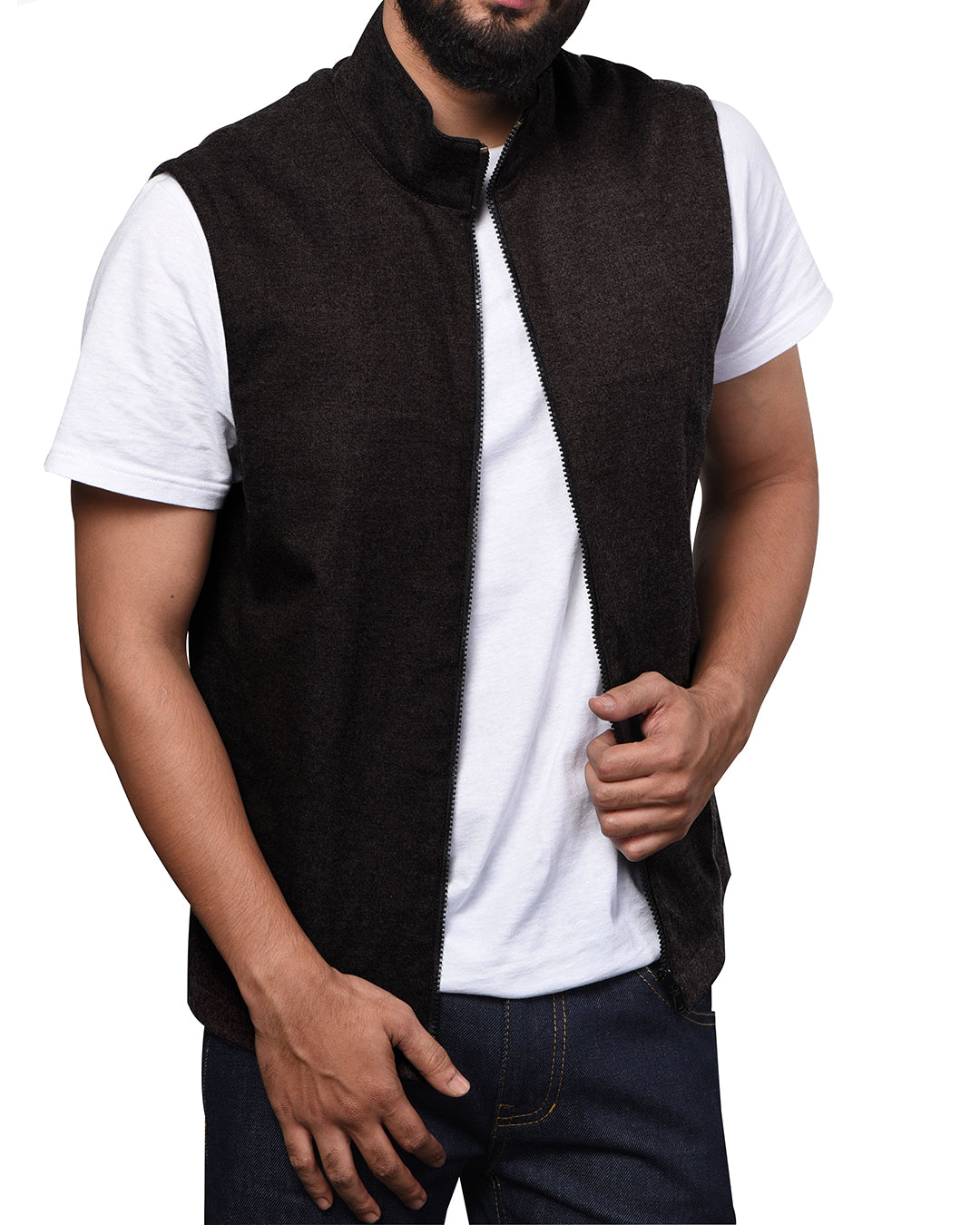 Vest in Charcoal Grey 100% Wool Flannel