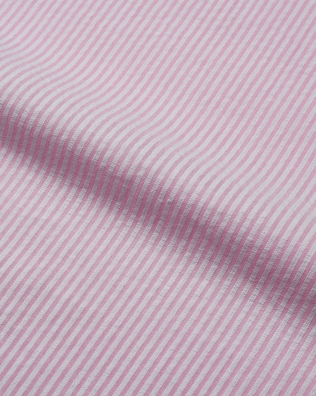 Summer Shirt in Pink White Pin Stripes Seersucker