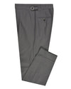 Pantalon habillé en sergé de coton gris cendré