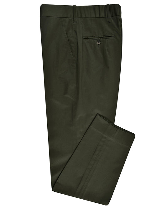 Dark Army Green Cotton Dress Pant