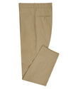 Pantalon habillé en coton beige foncé uni