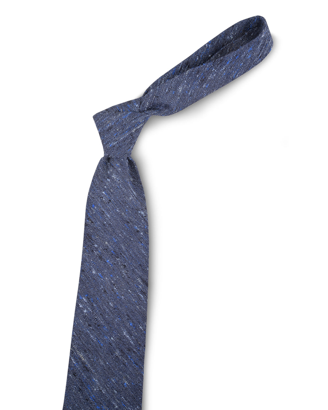 Dark Blue Raw Silk Tie