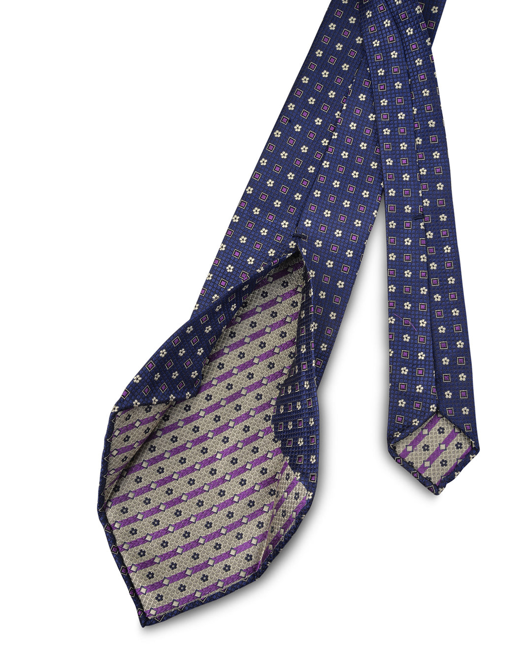 Alternate Square Floral Purple Tie