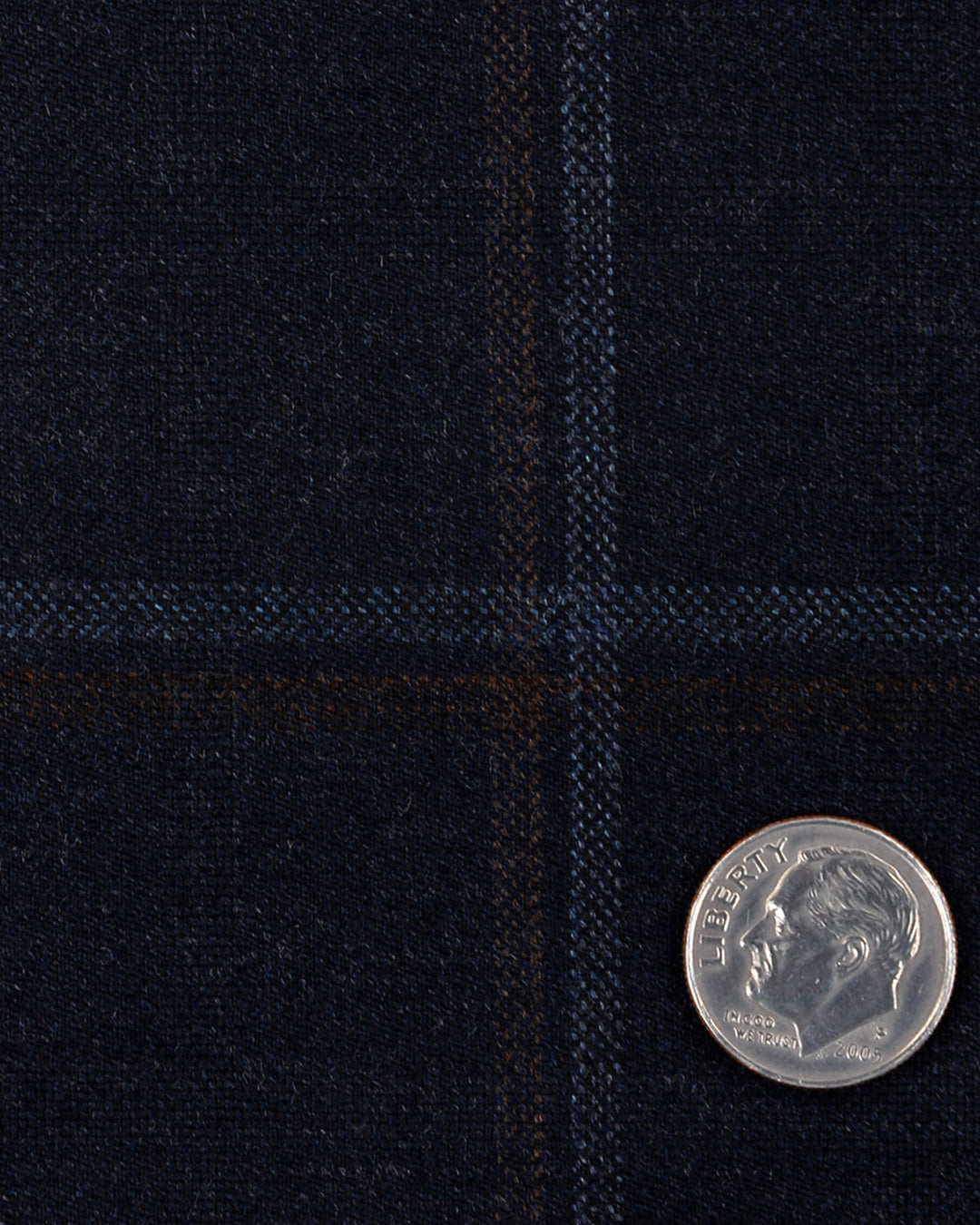 EThomas Wool Cashmere: Dark Blue Double Windowpanes  Jacket