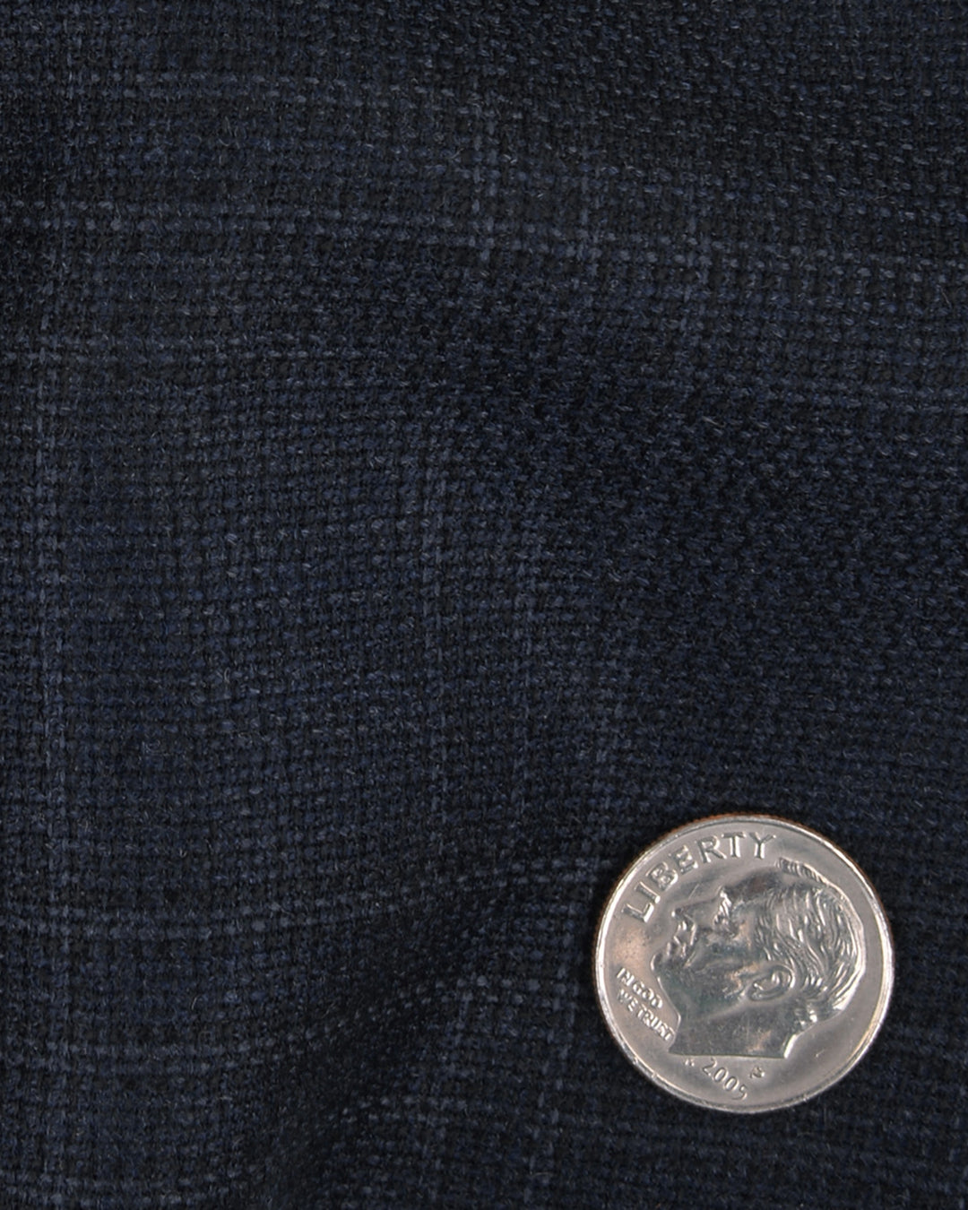 EThomas Wool Cashmere: Dark Blue Tattersal Jacket