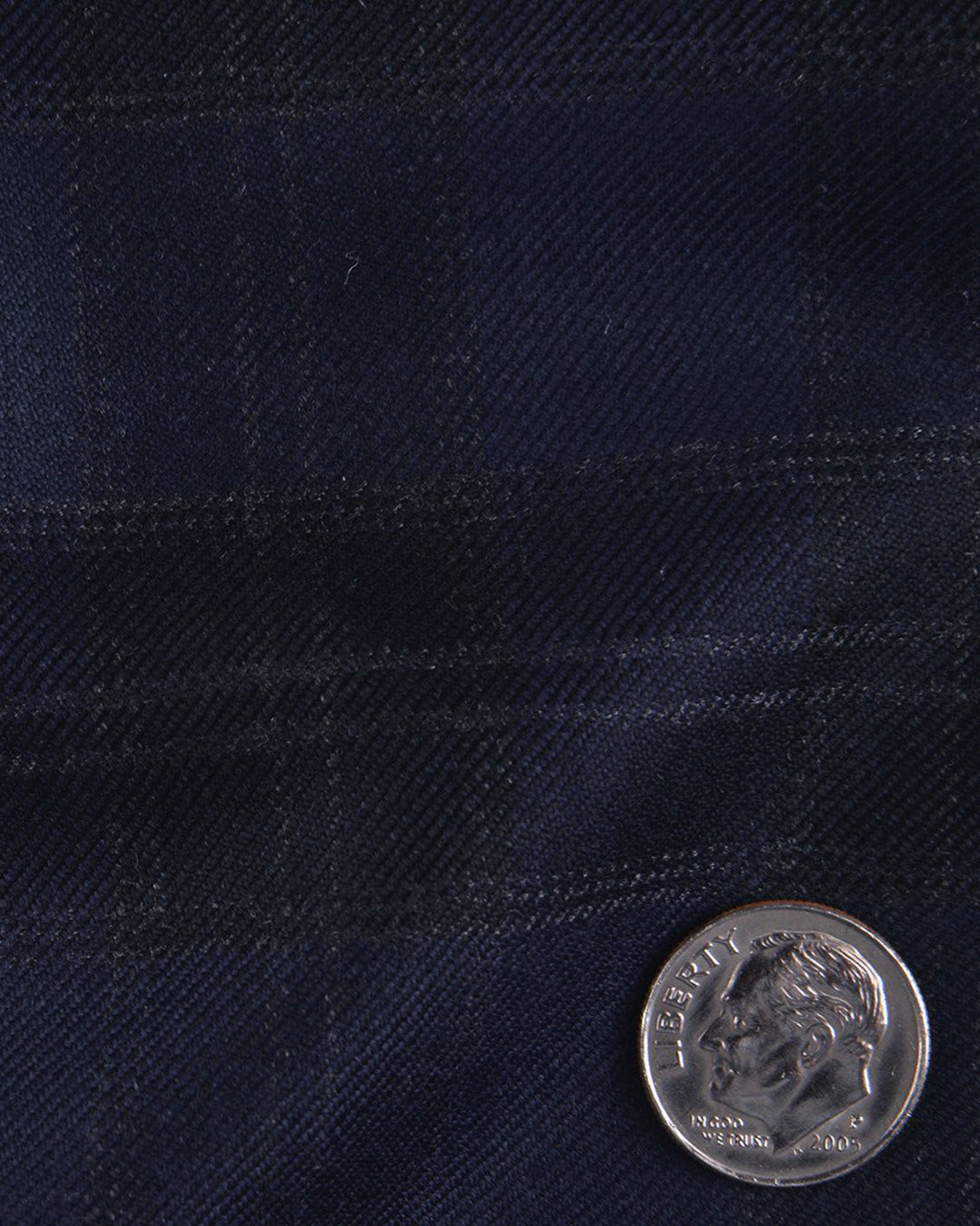 EThomas Wool Cashmere: Dark Blue Tartan Checks