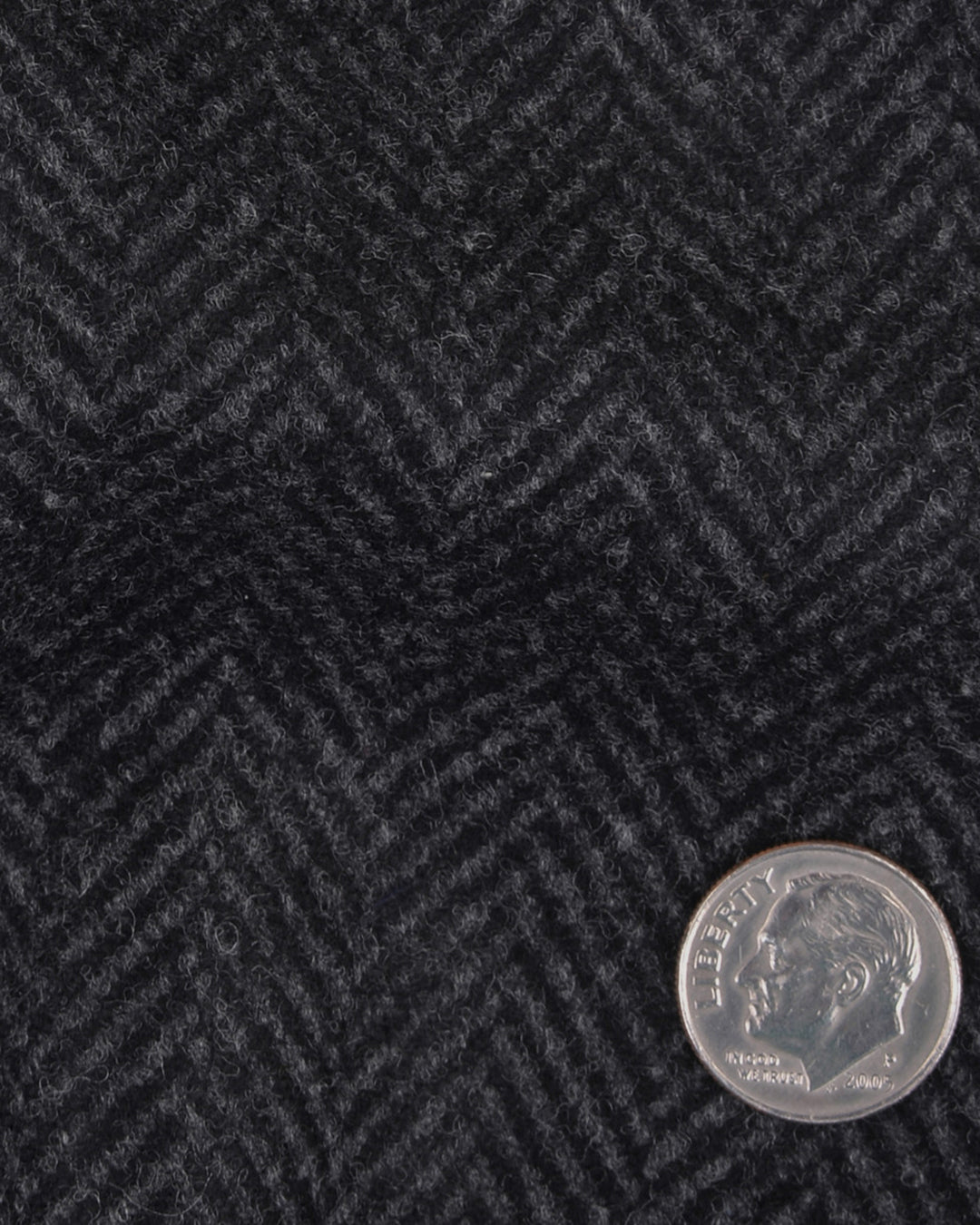 EThomas Wool Cashmere: Dark Grey Herringbone
